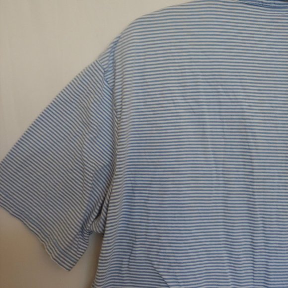Johnnie O striped mens blue and white short sleeve teeshirt XL - Picture 8 of 13